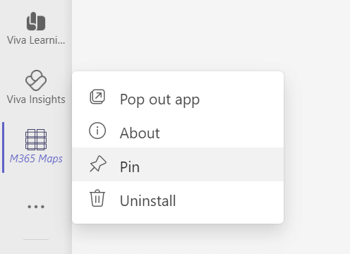 Pin a Teams app screenshot